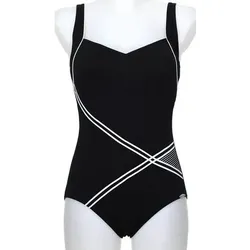 SUNFLAIR Damen Badeanzug, Größe 42D in Schwarz Schwarz