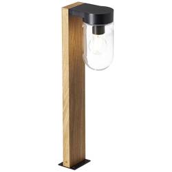Brilliant 96373/76 Cabar Außenstandleuchte LED E27 Holz (dunkel), Schwarz