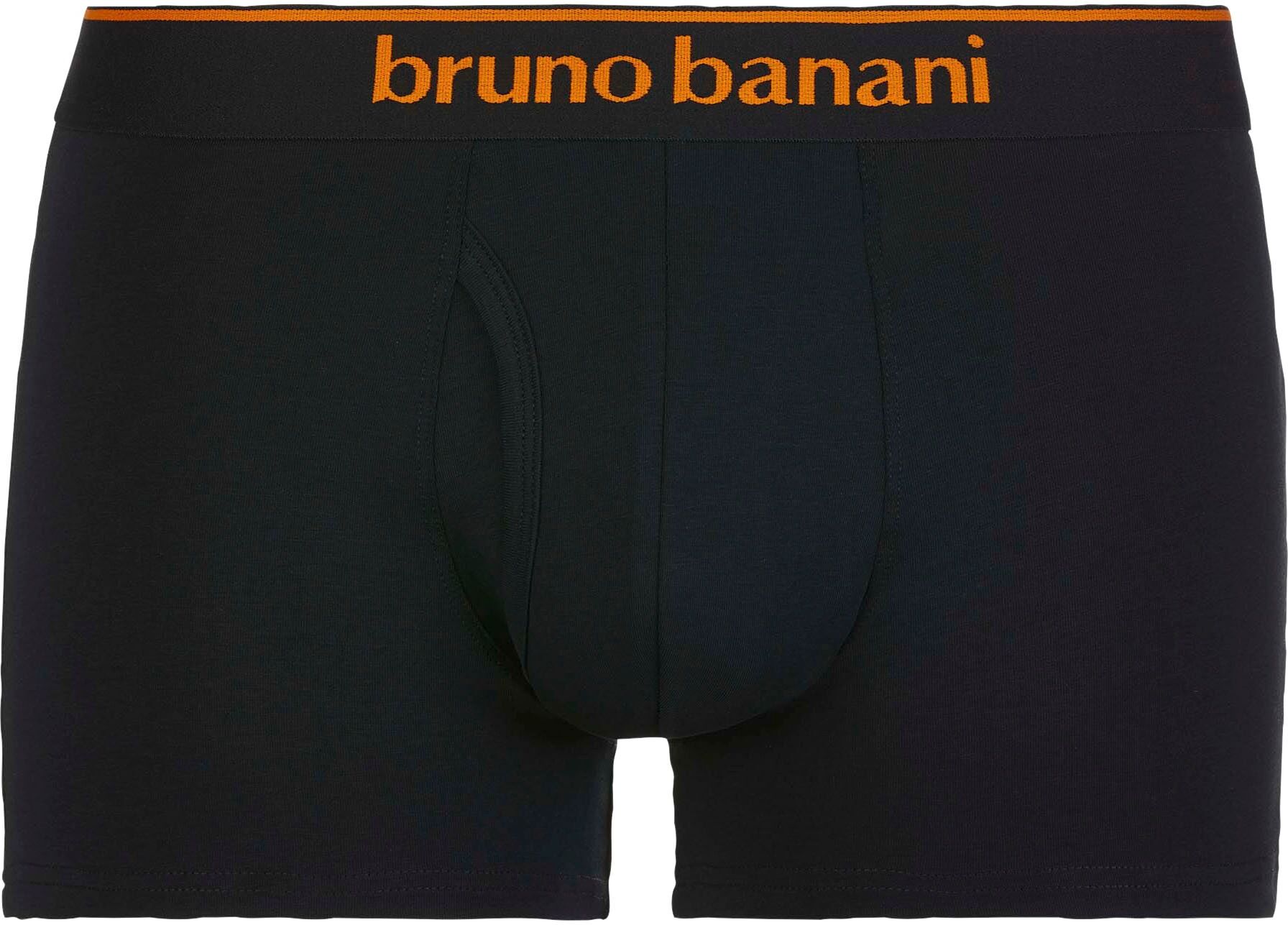 Boxershorts BRUNO BANANI "Short 2Pack Quick Access", Jungen, Gr. S, schwarz, Obermaterial: 93% Baumwolle, 7% Elasthan, kontrastfarbene Details, körpernah, Unterhosen Boxershorts, Kontrastfarbene Details