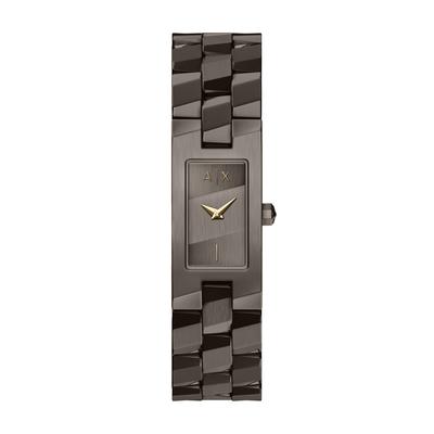 Quarzuhr ARMANI EXCHANGE, braun, Armbanduhren, Damen, Quarzuhr, Armbanduhr, Edelstahlarmband, analog
