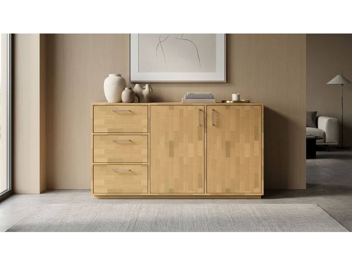 Modèle de buffet moderne sur mesure Hêtre Naturel huilé