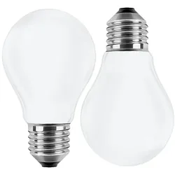 LED Filament Lampe Birnenform 7W (60W) E27 810lm WW Glas (opal), DOPPELPACK