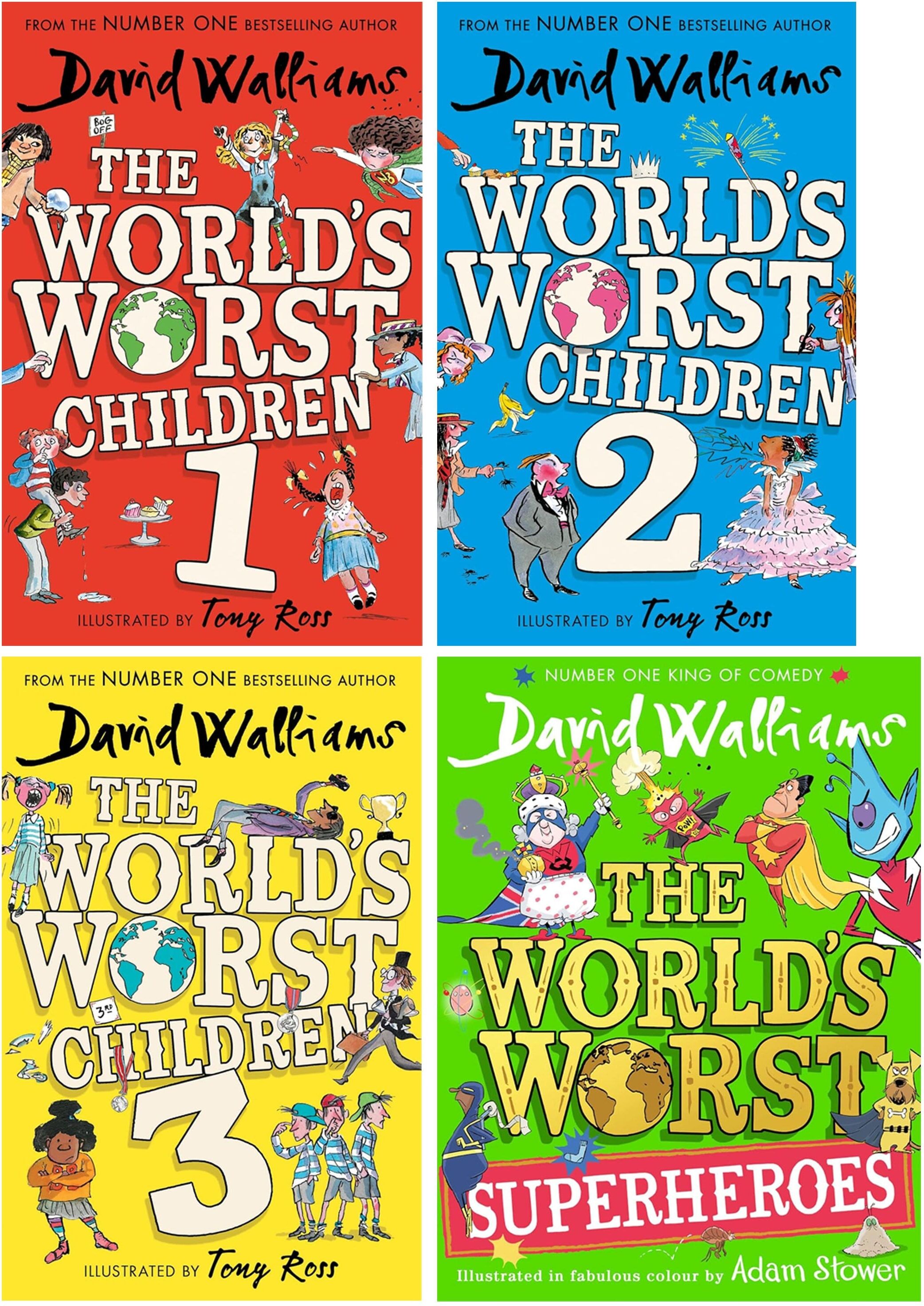 World's Worst Children by David Walliams 4 Books Collection Set - Ages 7+ - Paperback/Hardback HarperCollins Publishers