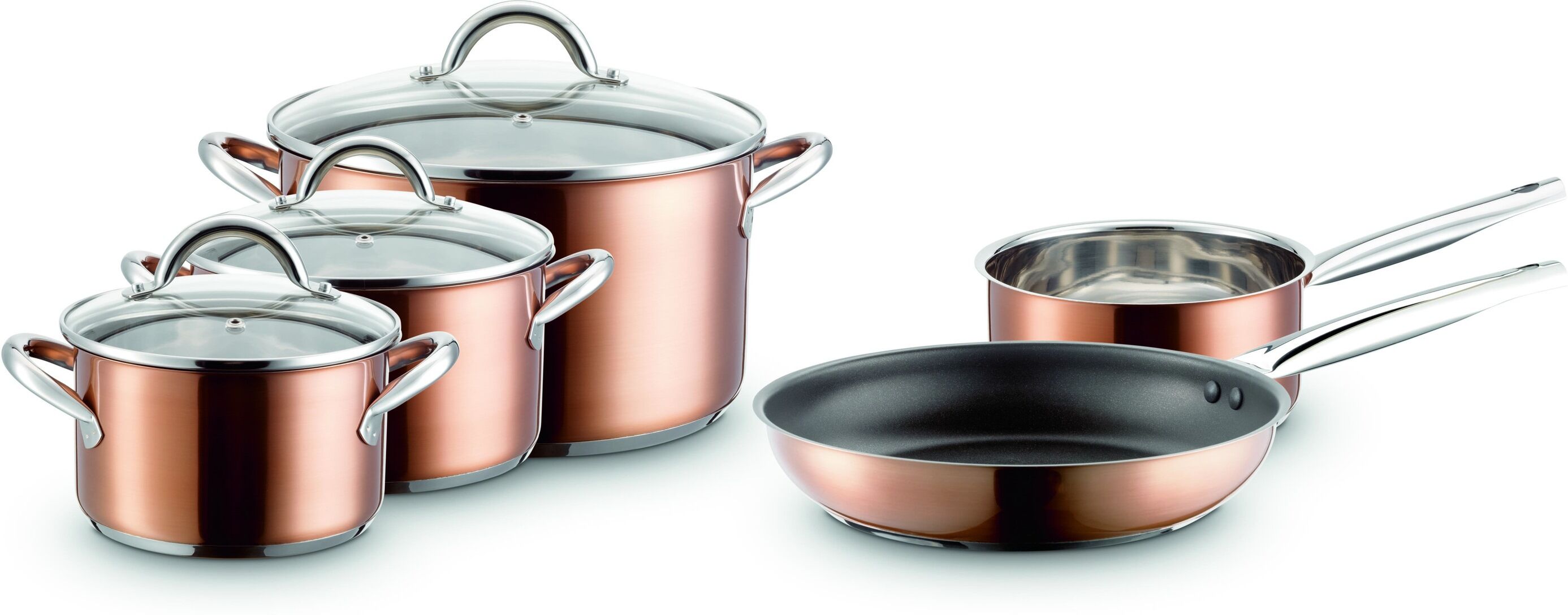 Topf-Set MÄSER "Asterion", rosa (kupfer), Töpfe, Topf-Set