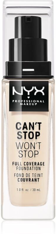 NYX Professional Makeup Can't Stop Won't Stop Full Coverage Foundation full coverage foundation shade 01 Pale 30 ml