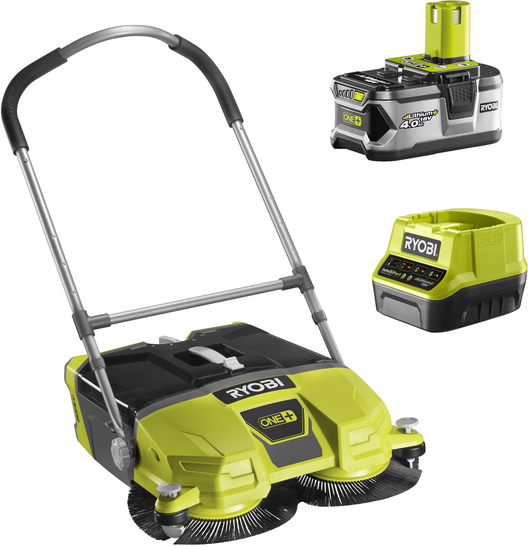 Ryobi R18SW3-0 - Balayeuse à batterie avec bac de ramassage  - 18V - 4 Ah