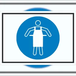HB-Druck Schutzschürze benutzen Symbol Schild A1 (594x841mm)