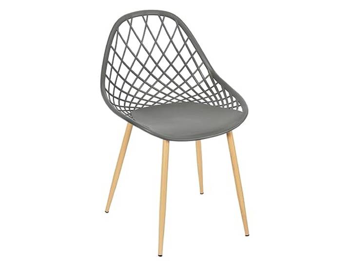 HOME DECO FACTORY Chaise Extérieur Málaga Légère Résistante Gris Polyester\, chaise extérieur Málaga\, légère et résistante\, jardin ou terrasse\, gris