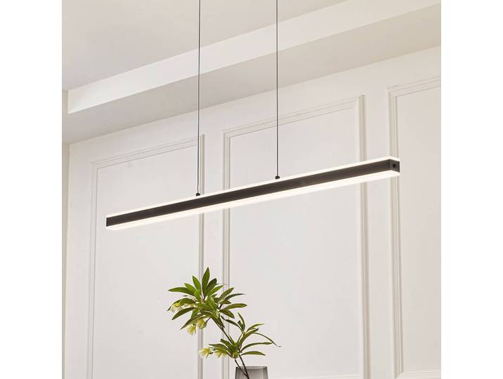 Hängeleuchte Lucande Lucande, dimmbar, schwarz, für Wohn- / Esszimmer, Aluminium, Modern