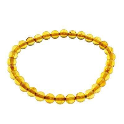 Armband OSTSEE-SCHMUCK "Ostsee-Schmuck Armband Kugel 6 mm Armband Kugel 6 mm", braun, Armbänder, Damen, 19cm, Bernstein, Armband