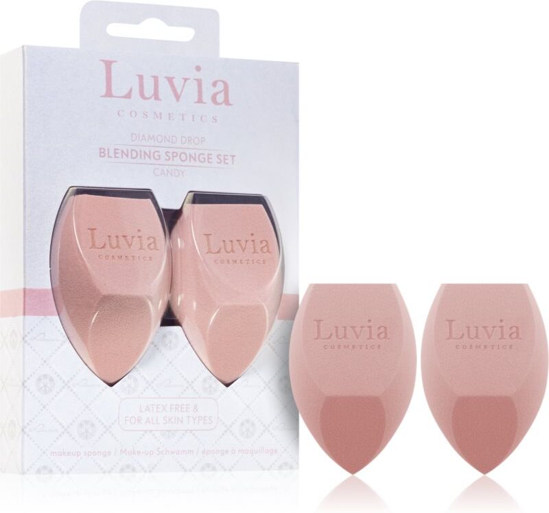 Luvia Cosmetics Diamond Drop Blending Sponge Set éponge multifonctionnelle fond de teint duo teinte/couleur Candy 2 pcs