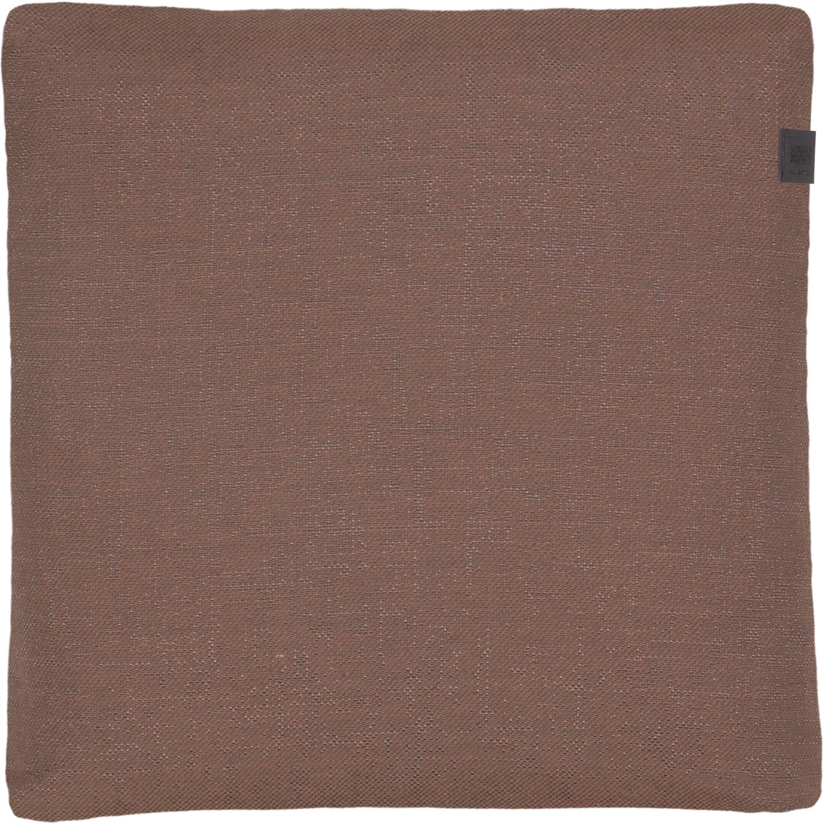 Dekokissen "Solo", braun (bronzefarben, unifarben), B:38cm L:38cm, Baumwolle, Polyester, SCHÖNER WOHNEN-KOLLEKTION, Dekokissen_Sitzkissen_Kissenhüllen, Dekokissen, 38x38 cm bronzefarben, unifarben B/L: 38cm x 38cm, 1 Stk.