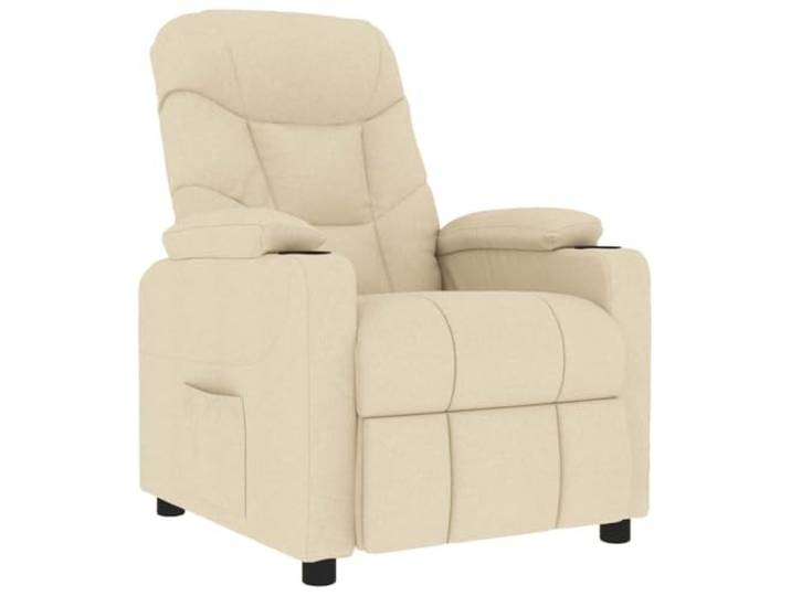 vidaXL Massagestoel stof crèmekleurig