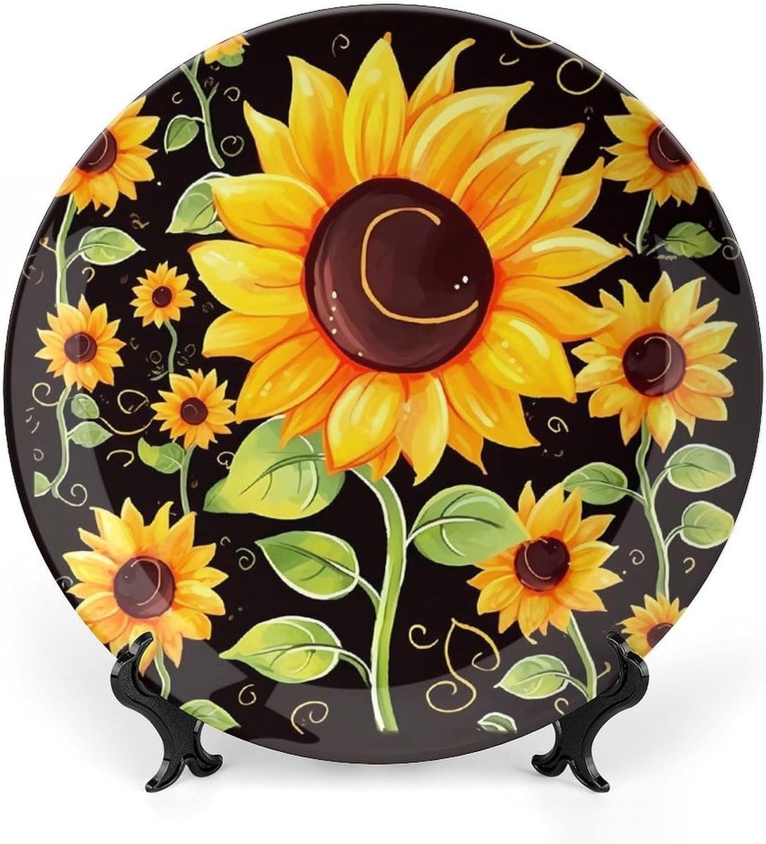 Decoratieve Keramische Wanddecoratie Plaat met Display - Wit - 155 cm