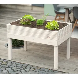 Westmann Holz Hochbeet Frieda | Grau | 119x75x79 cm - Natur/Hellgrau