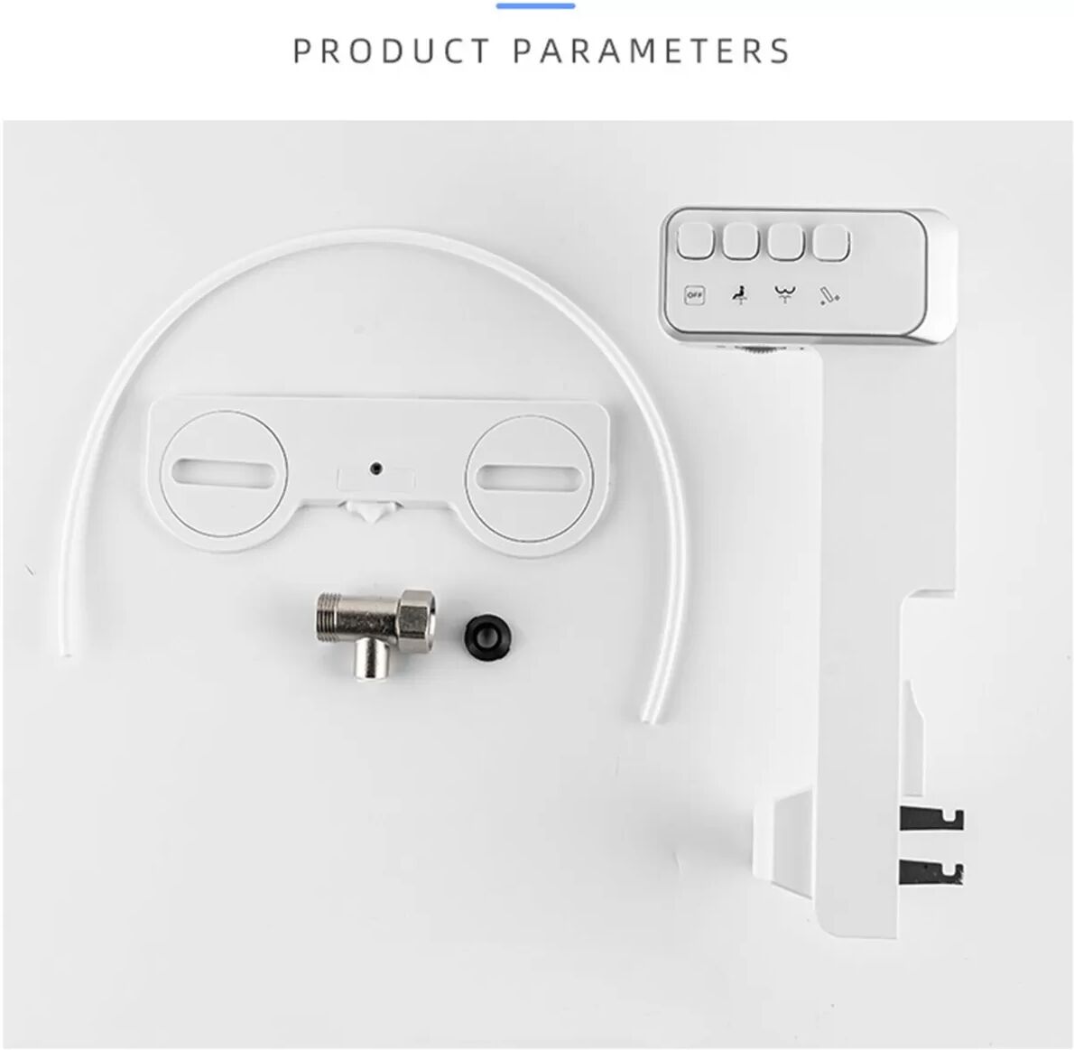 INF Nicht-Elektrischer Bidet-Aufsatz für WC – Europäische Ausführung (ohne UK) 3/8 T-Ventil