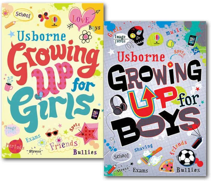 Usborne Growing Up for Girls & Boys 2 Books Collection Set by Felicity Brooks & Alex Frith - Paperback - Ages 9-14 - Honest, Friendly Puberty & Body