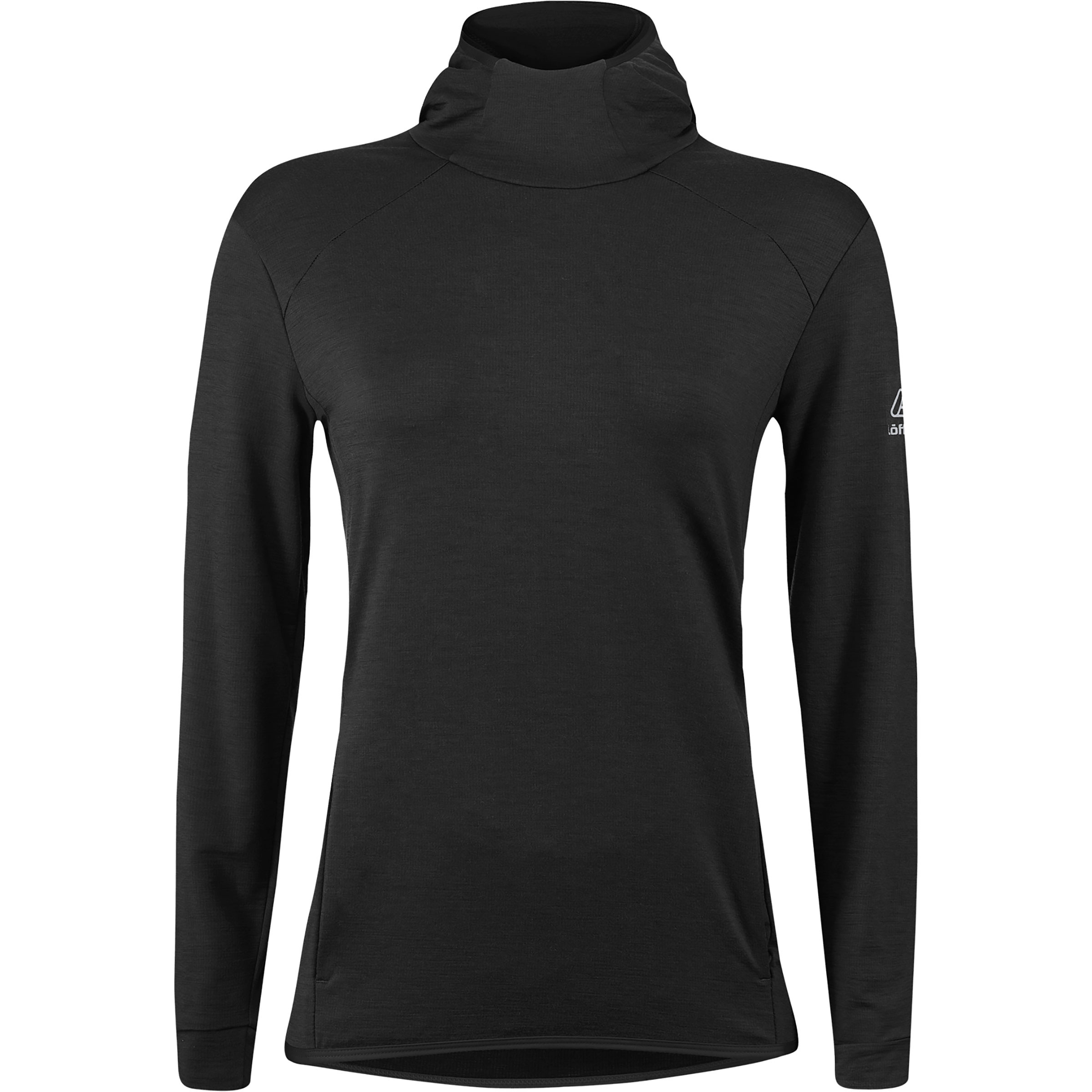 Löffler Transtex Merino Damen Hoodies schwarz Größe XS Langlauf Klassik | Langlauf Skating | Skifahren | Laufen Schnell trocknend Merinowolle
