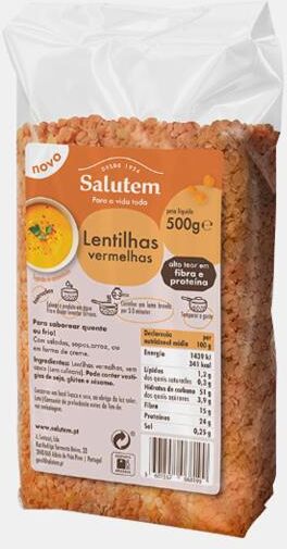 LENTILHAS VERMELHAS 500G SALUTEM