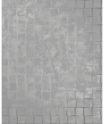 Decorline Cubist Silver Geometric Wallpaper - 20.5in x 396in x 0.025in