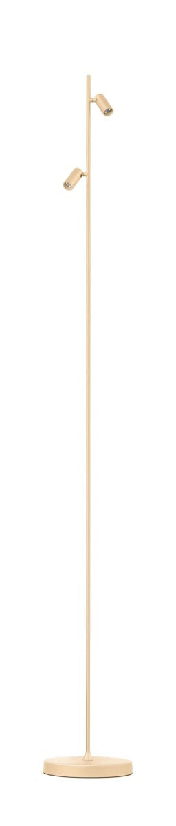 ETH Minora vloerlamp met 2x LED - Beige/Goud/Messing