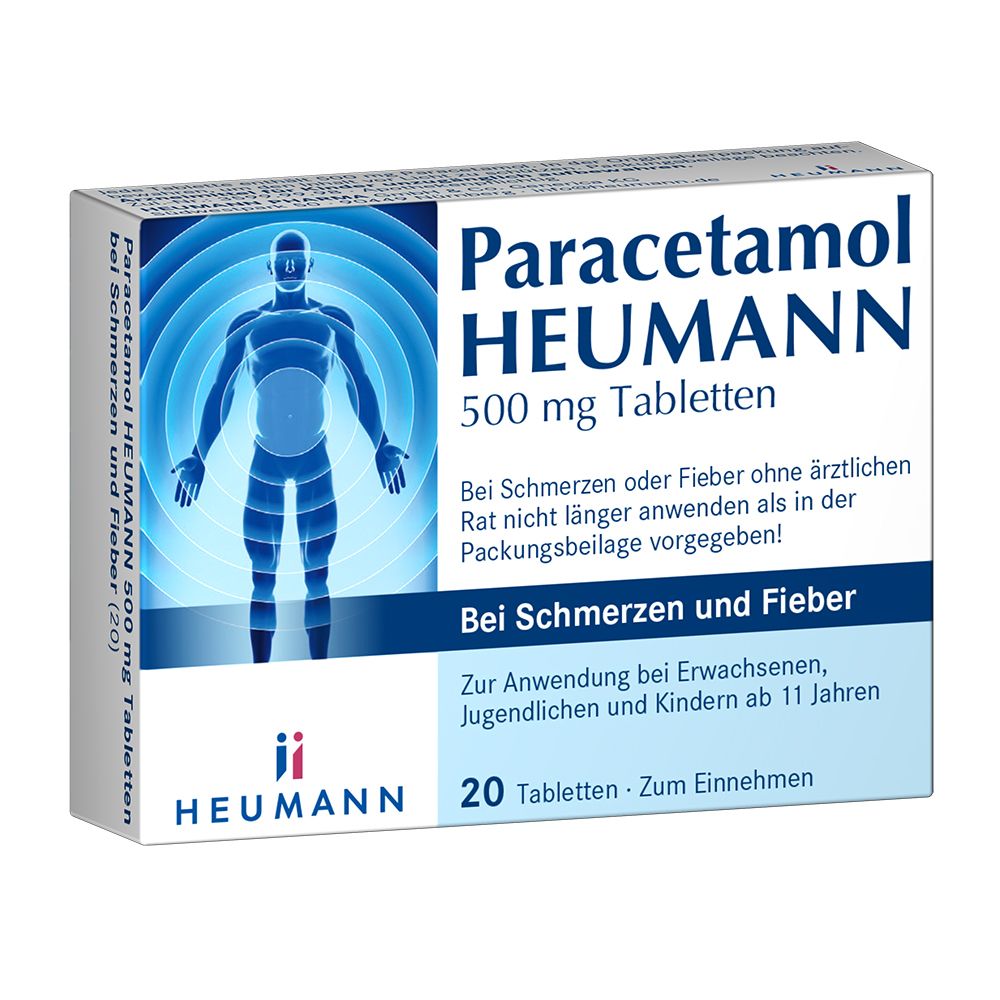 Paracetamol Heumann 500mg Tab.b.Schmerzen u.Fieber 20 St Tabletten