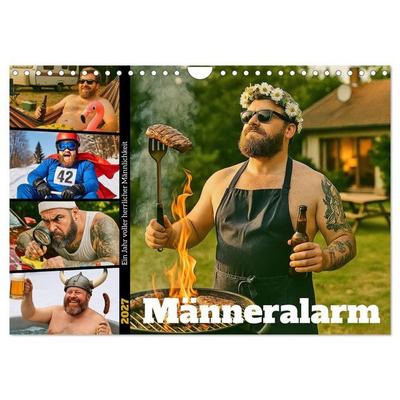 Männeralarm - Ein Jahr voller herrlicher Männlichkeit (Wandkalender 2027 DIN A4 quer), CALVENDO Monatskalender