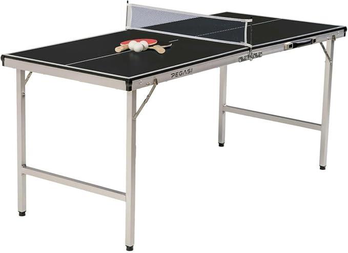 Mini Tischtennisplatte - Tischtennis - Indoor Spiele - Tischtennisplatte - Faltbare Tischtennistisch - Table Tennis Table Indoor - Schwarz