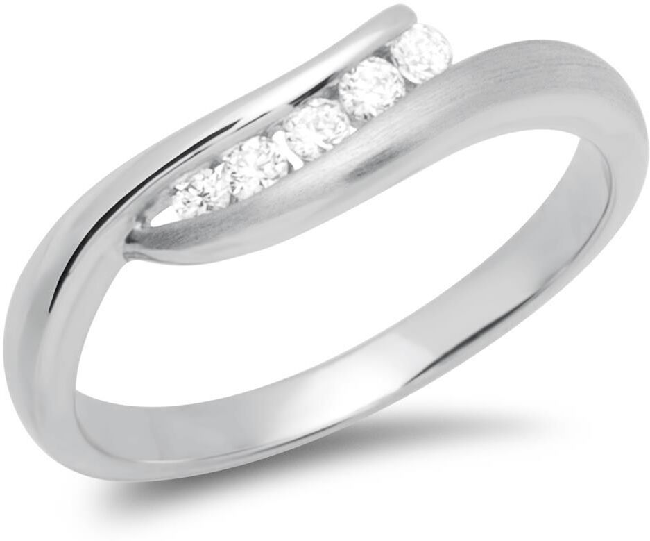 Unique 925er Silberring mit mehreren Zirkonia