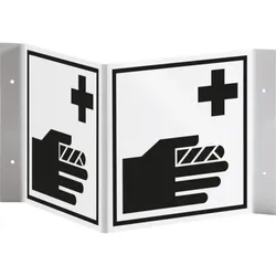Schild I Tür-Nasenschild Piktogramm Verbandkasten, Kunststoff, 150x150mm