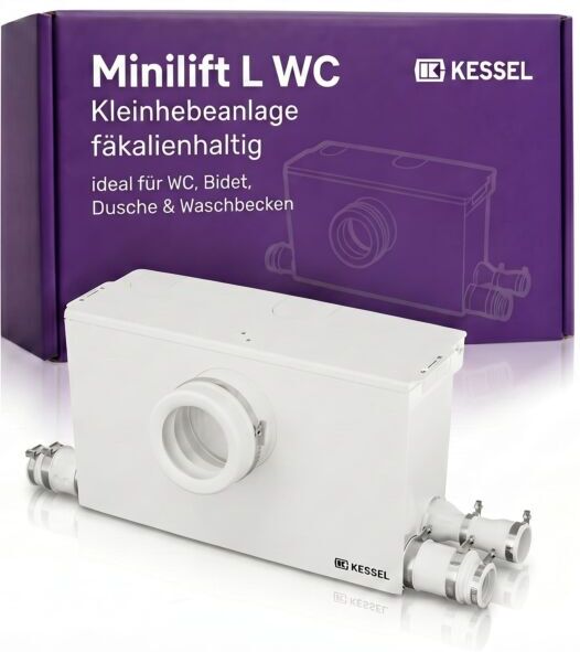 KESSEL Minilift L WC Kleinhebeanlage 28522 mit Schneidwerk für WC &  Bad im Keller