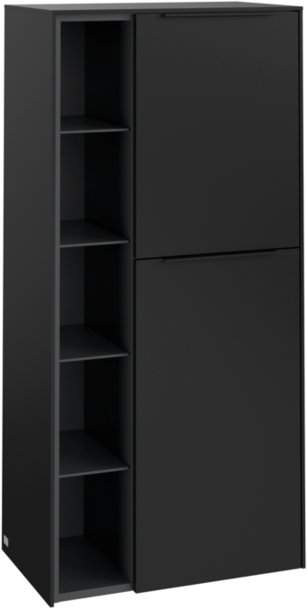 Villeroy und Boch Subway 3.0 Mittelschrank C59901VL 57,4x120x36,2cm, Schanier rechts/Griff Volcano black, volcano black
