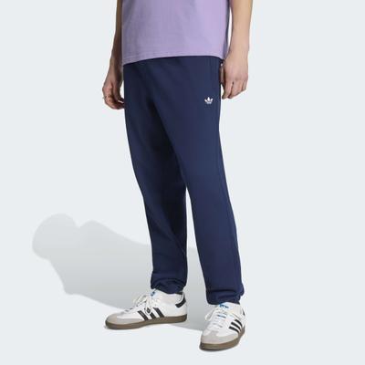 Sporthose ADIDAS ORIGINALS "TREFOIL ESSENTIALS, FRENCH TERRY", Herren, Gr. S, N-Gr, blau (night indigo, normal, gr.), Obermaterial: 100% Baumwolle, Hosen Sporthose