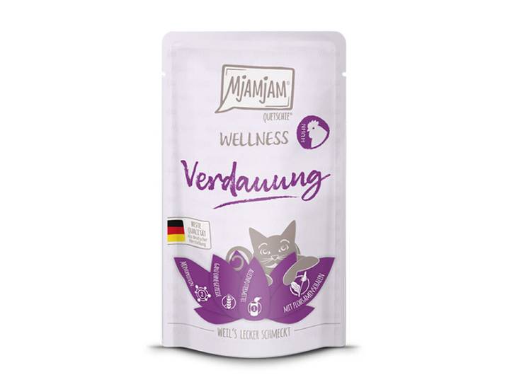 [Peut être servi frais pour l'été] MjAMJAM Nourriture humide pour chat poulet soutien digestif bien-être 125 g
