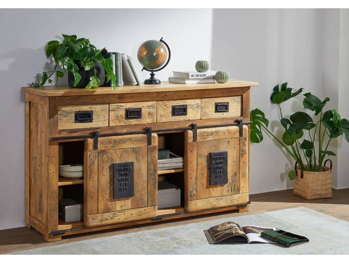 Sideboard Mango 150x45x90 natur lackiert RAILWAY #120