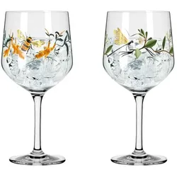 Ritzenhoff Gläserset - Gin Botanic Glamour 2tlg. Kristall, Kristalloptik Bunt