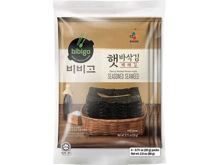 Bibigo Krokante zeewiersnack 4 x 20 g