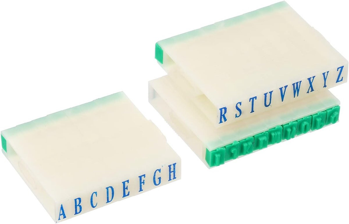 Zilverkleurige Letter Stempels Alfabet Set voor het maken van kaarten met afneembare karakters 5x3mm