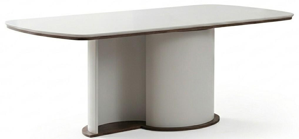 JVmoebel Moderne witte rechthoekige eettafel