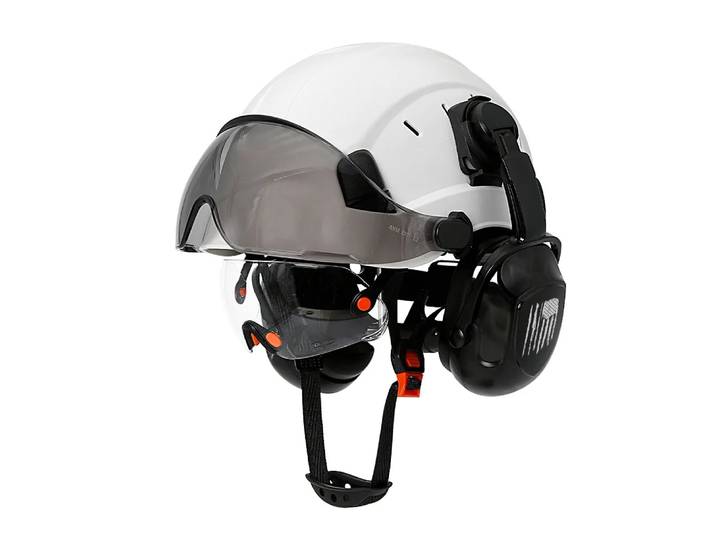 Casque de sécurité de Construction CE avec visière, lunettes intégrées, cache-oreilles pour ingénieur, casque rigide ANSI, casquette de travail industrielle, Protection de la tête