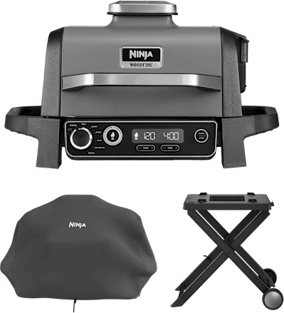 Pack barbecue électrique & Fumoir Ninja Woodfire avec chariot et housse   OG701LOT   par SharkNinja
