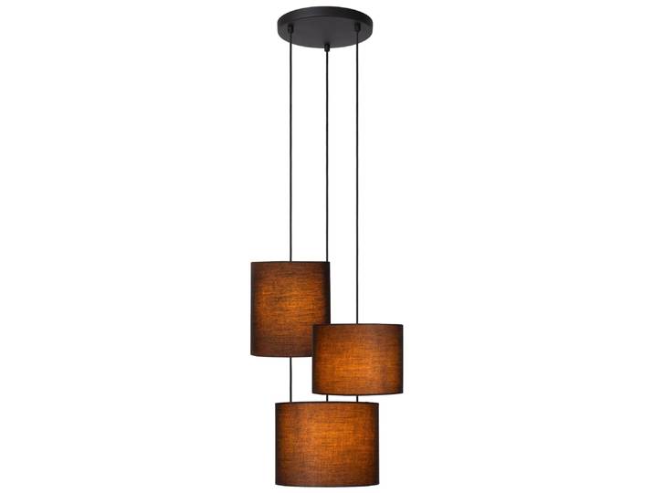 Suspension avec abat-jours noirs et intérieur doré MAYA 3xE27 40W Lucide
