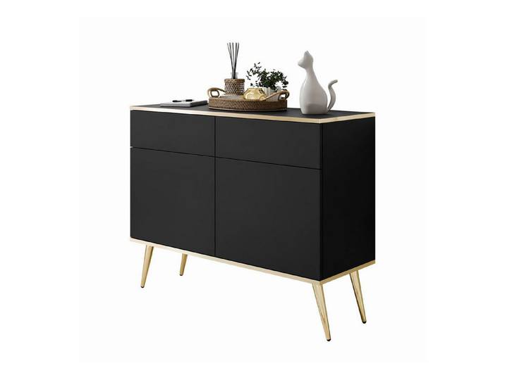 Lookway Kommode OXFORD KSZ107 Zweiflügelige Kommode mit Schubladen, 107x85x39 cm