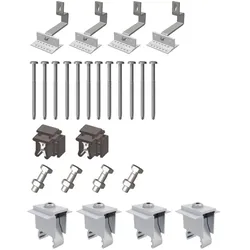 VAILLANT Schrägdach-Set, E. +2, Schwerla für Montage 2 x VPV P, Rahmen silber