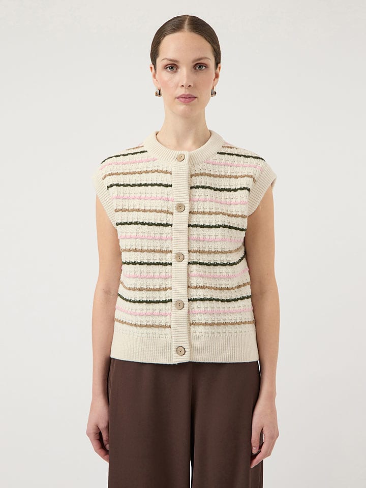 YAS Strickweste in Creme - XS