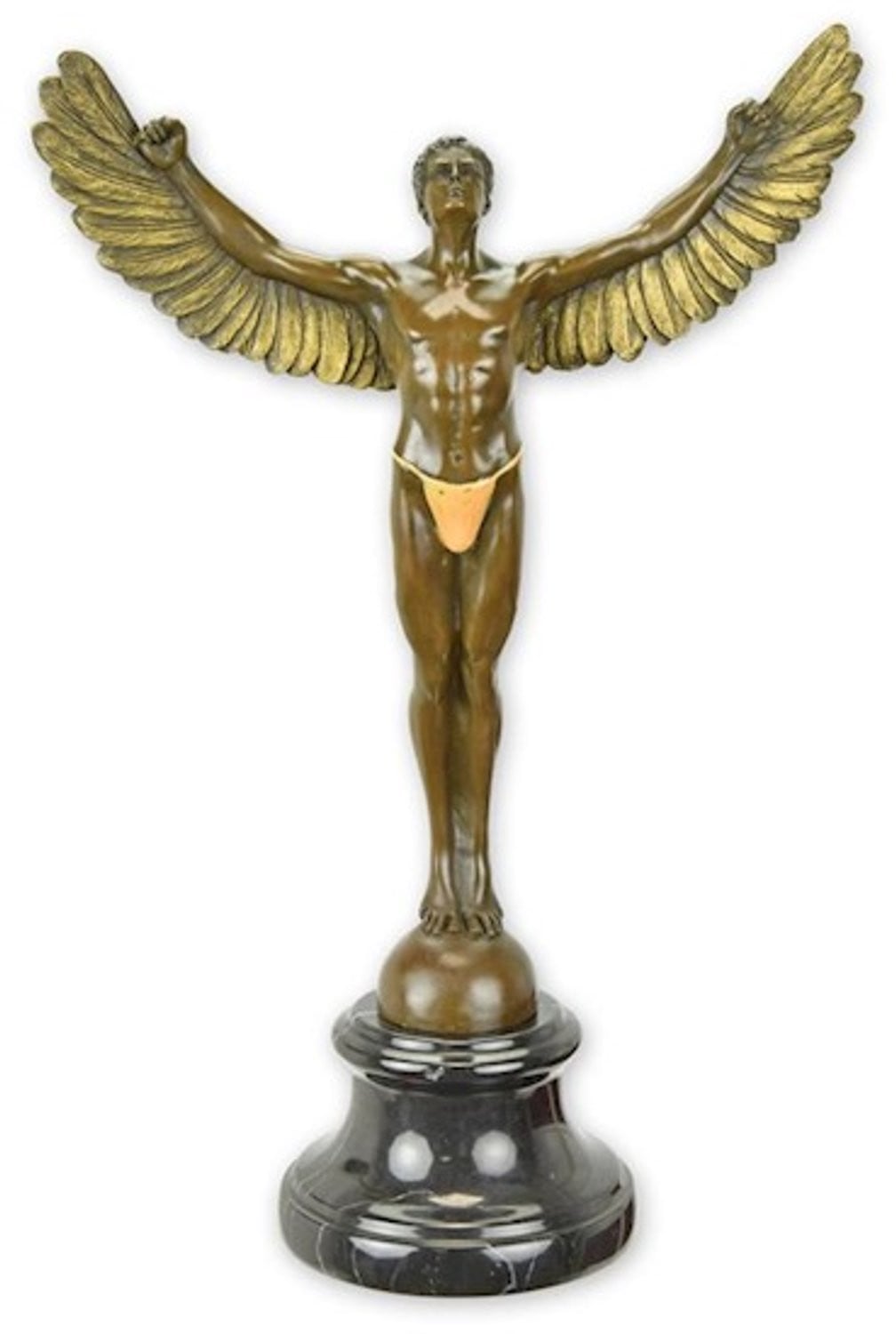 Bronzen beeld Icarus Griekse mythologie Hoogte: 40,8 cm