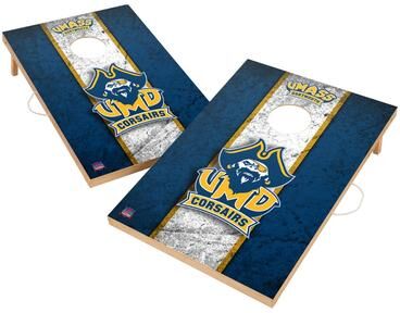 Skip's Garage Vintage Massachusetts Dartmouth Corsairs Regulation 2x4 Cornhole Set