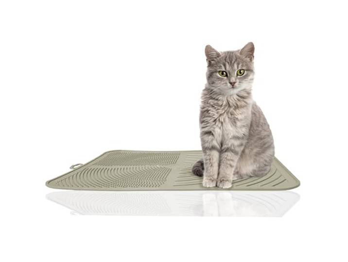 Rohrschneider Katzenklo Matte Vorleger, beige, 32 x 41,5 cm