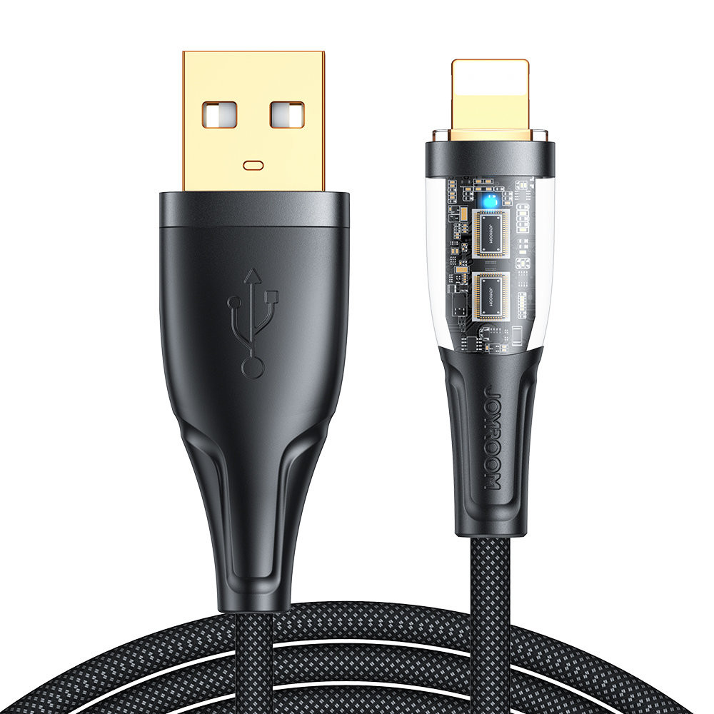 Joyroom S-UL012A3 USB-A naar Lightning kabel, 2,4 A, 1,2 m, zwart