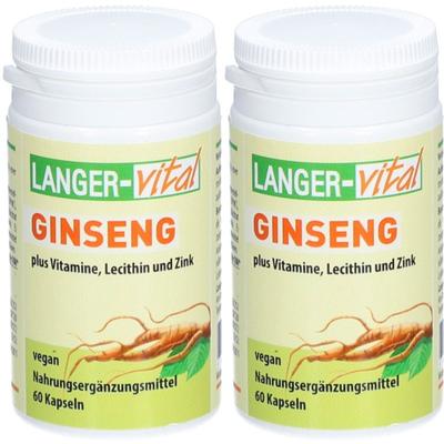 Ginseng 200 mg Lecithin Kapseln 2x 2x60 St